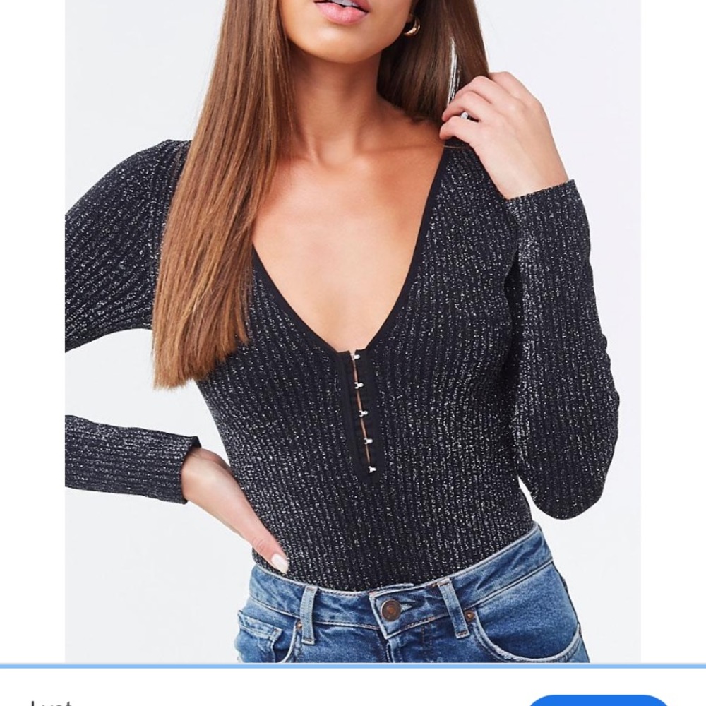 Seamless Metallic Knit Bodysuit